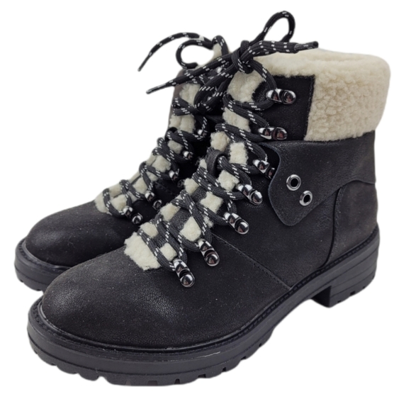 UNIVERSAL THREAD Boots Cam Winter Hiking Ankle Booties Sherpa 6.5 - Picture 1 of 9